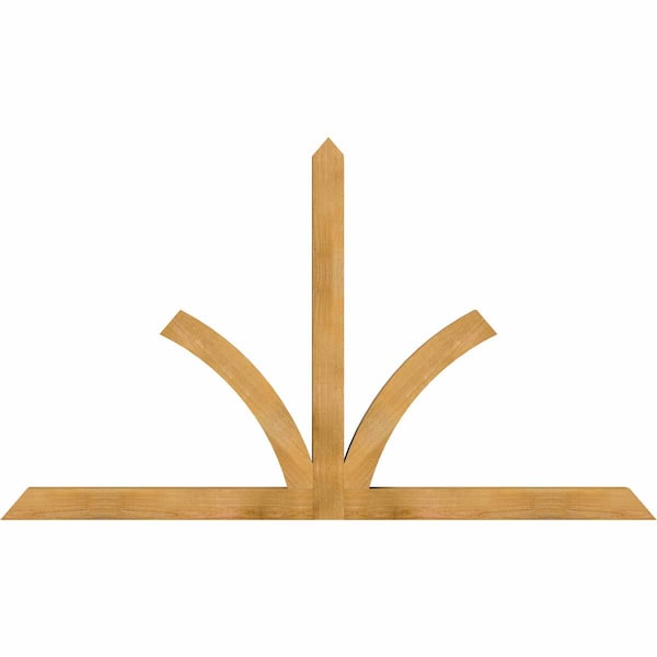 Ekena Millwork Richland Rough Sawn Timber Gable Bracket, Western Red Cedar, 84"W x 49"H x 4"D x 4"F, 14/12 Pitch GBW084X49X0404RIC00RWR - main